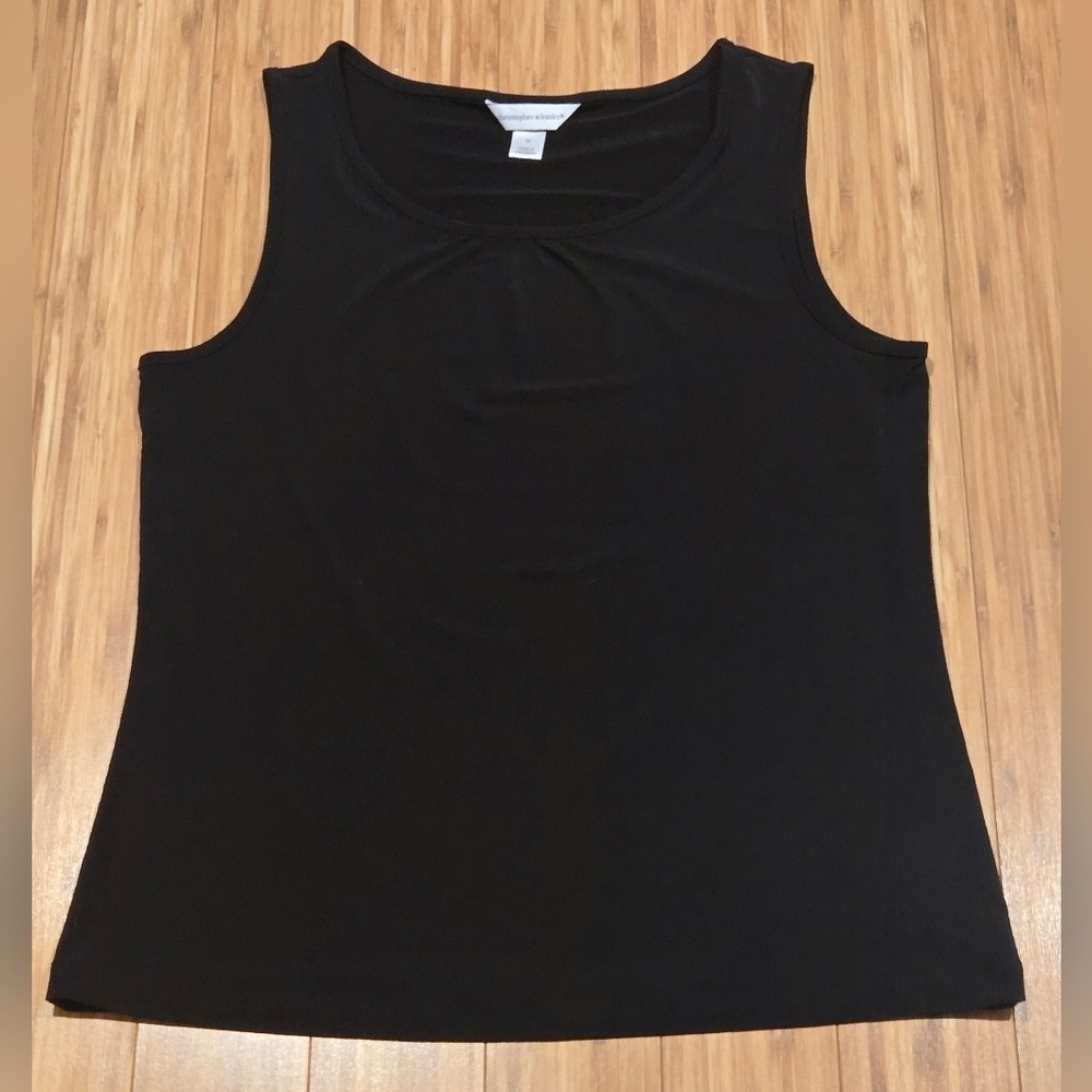 NWOT Christopher & Banks Black Sleeveless Top